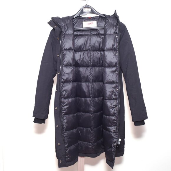 SCHOT NYC Save The Duck Parka All Black Jacket Size S Excellent Condition - Picture 12 of 13